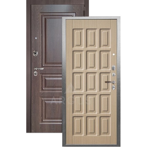 Входная дверь «АРГУС»: ДА-104 (2П) ШОКОЛАД СВЕТЛЫЙ / МДФ СКИФ ШОКОЛАД