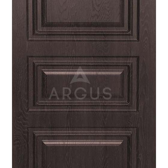 Входная дверь «АРГУС»: «ДА-65» ДУЭТ(2П) белый ясень/МДФ Скиф шоколад/черное стекло