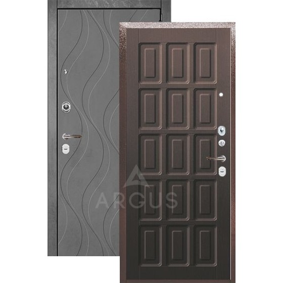 Входная дверь «АРГУС»: «ДА-24» ШОКОЛАД ВЕНГЕ / МДФ АНХЕЛЬ БЕТОН