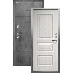 Входная дверь «АРГУС»: «ДА-64» СКИФ (2П) крем филадельфия/МДФ Никсон бетон