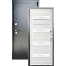 Входная дверь «АРГУС»: «ДА-67» МИЛАНА лиственница белая/белый лакобель