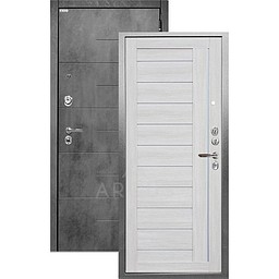 Входная дверь «АРГУС»: «ДА-67» ДИАНА (2П) буксус/МДФ Никсон бетон