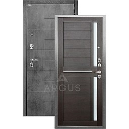 Входная дверь «АРГУС»: «ДА-67» МИРРА (2П) вельвет/МДФ Никсон бетон