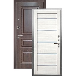 Входная дверь «АРГУС»: ДА-107 (2П) АЛЕКСАНДРА ЛИСТВЕННИЦА / МДФ СКИФ ШОКОЛАД