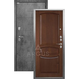 Входная дверь «АРГУС»: ДА-109 (2П) ИРОККО МОРЕНИЕ / МДФ НИКСОН БЕТОН