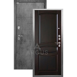 Входная дверь «АРГУС»: ДА-109 (2П) СРЕДНИЙ ОРЕХ / МДФ НИКСОН БЕТОН