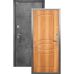 Входная дверь «АРГУС»: ДА-104 (2П) МОНАКО ОРЕХ / МДФ НИКСОН БЕТОН