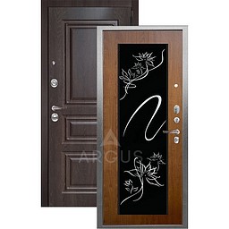 Входная дверь «АРГУС»: «ДА-65» АДЕЛЬ (2П) дуб золотой/МДФ Скиф Шоколад