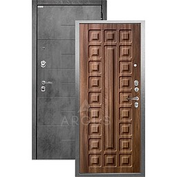 Входная дверь «АРГУС»: ДА-94 (2П) СЕНАТОР ОРЕХ / МДФ НИКСОН БЕТОН