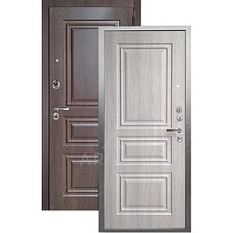 Входная дверь «АРГУС»: ДА-104 (2П) СКИФ ГРЕЙ / МДФ СКИФ ШОКОЛАД
